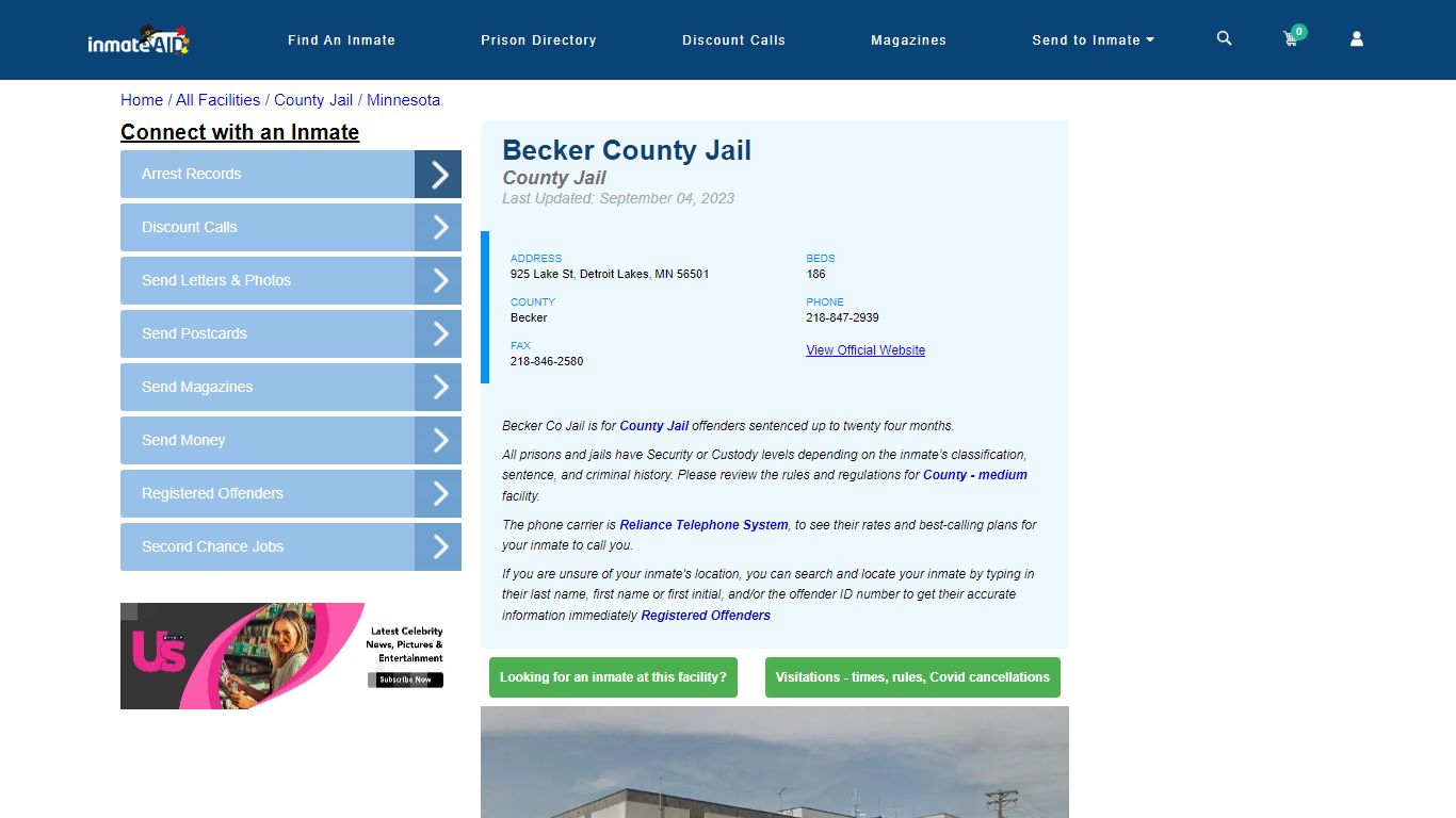 Becker County Jail - Inmate Locator - Detroit Lakes, MN